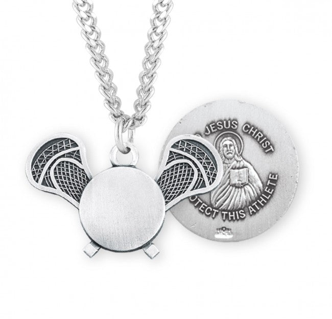 Jesus Christ Lacrosse Sterling Silver Medal
