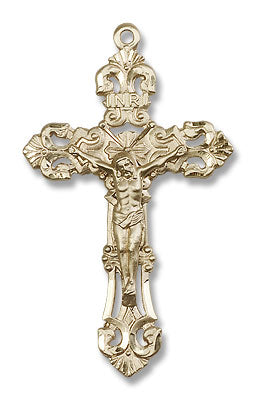 Men's Large Ornate Tip Crucifix Pendant