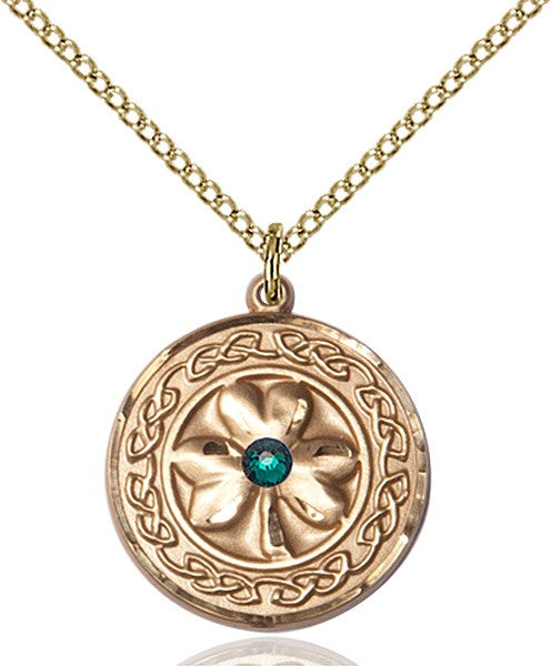 Shamrock Pendant with Birthstone Options