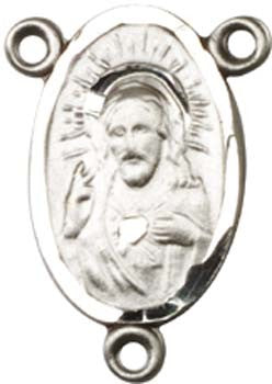 Scapular Sterling Silver Rosary Centerpiece