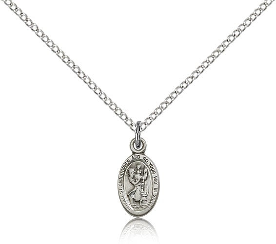 St. Christopher Necklace Charm Size
