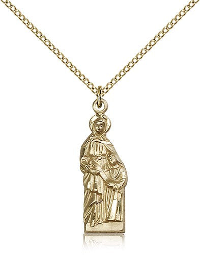 St. Ann Medal - Patron Saint of Mothers & Grandmothers | Sterling Silver