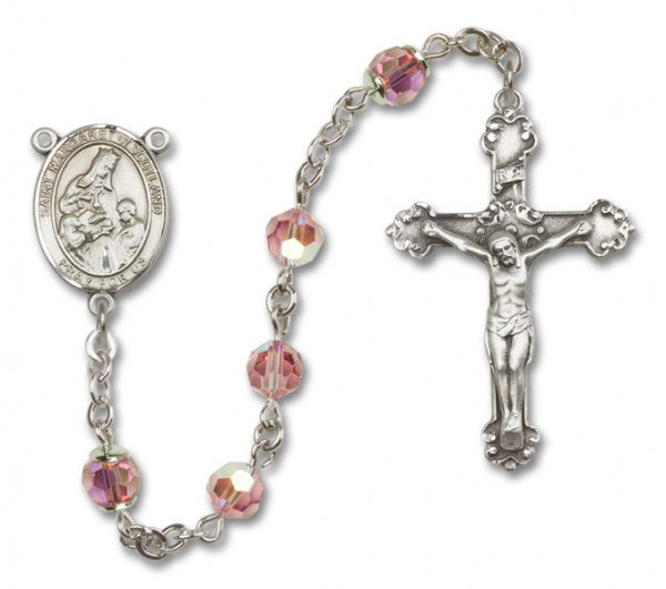 St. Margaret of Scotland Sterling Silver Heirloom Rosary Fancy Crucifix