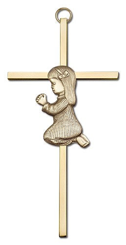 Praying Girl Cross 6'