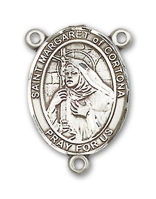 St. Margaret of Cortona Rosary Centerpiece Sterling Silver or Pewter