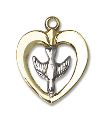 Women's Heart Shaped Holy Spirit Medal
