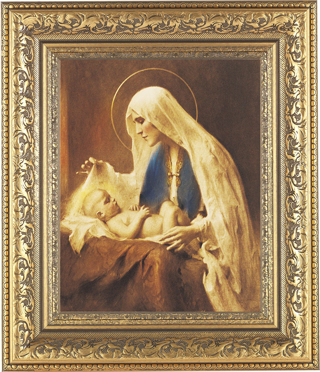 Madonna Adoring the Christ Child 8x10 Framed Print Under Glass