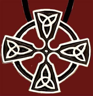 Celtic Trinity Cross Pendant - 1 1/4'H