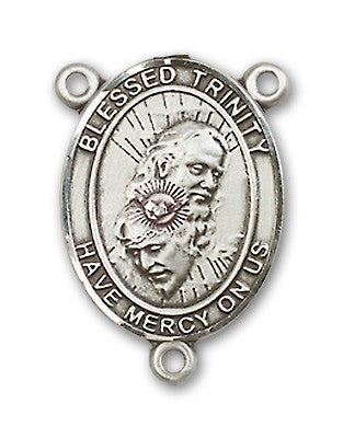 Blessed Trinity Rosary Centerpiece Sterling Silver or Pewter