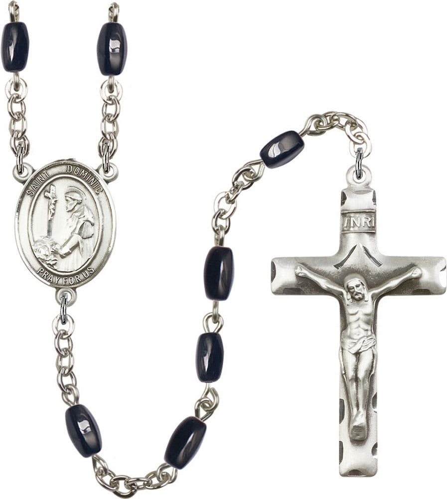 St. Dominic Rosary in Silver-Plate 7 Color Options for Men