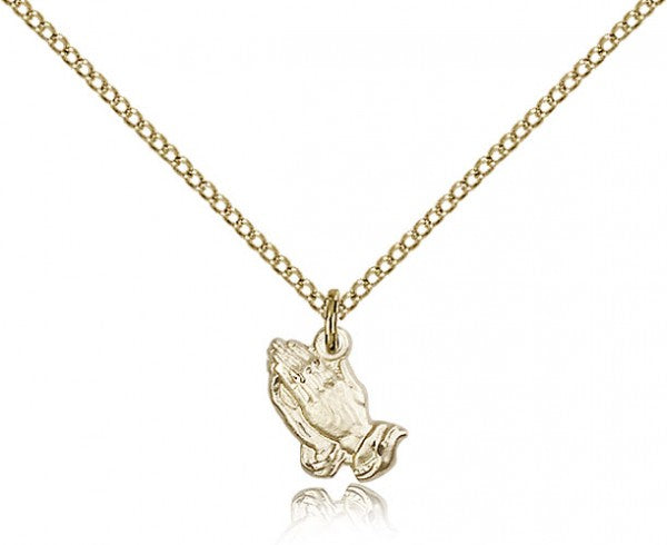 Praying Hands Medal Necklace