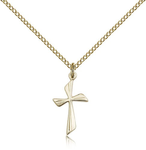 Curved Cross Pendant for Women
