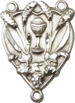 Communion Sterling Silver Rosary Centerpiece