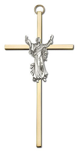 Risen Christ Wall Crucifix  6"