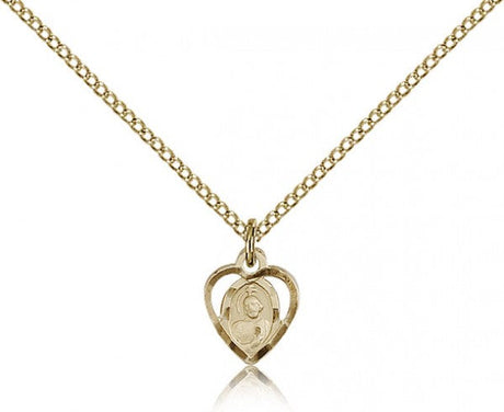 Petite Saint Jude Medal Heart Shaped