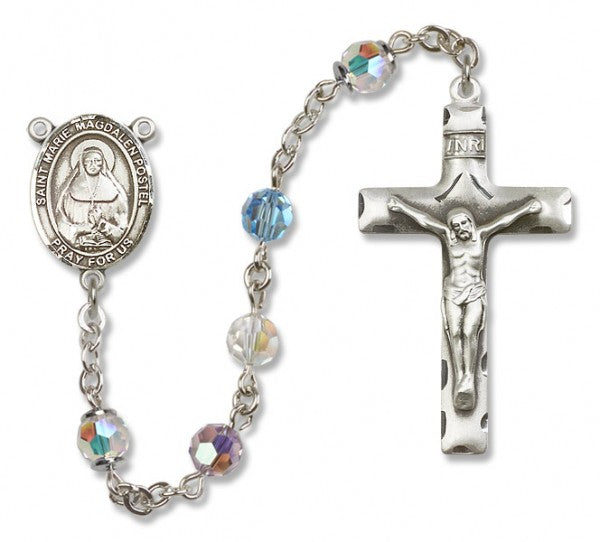 Marie Magdalen Postel Rosary Our Lady of Mercy Sterling Silver Heirloom Rosary Squared Crucifix