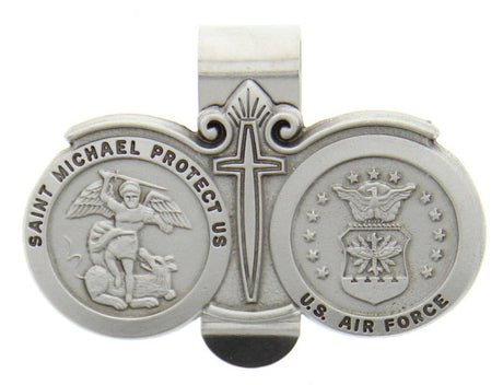 St. Michael U.S. Air Force Visor Clip Pewter