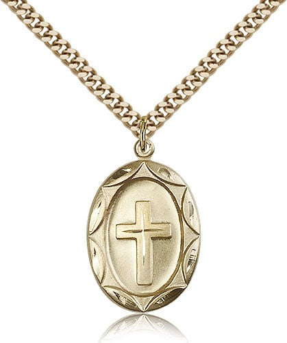 Open Cut Cross Necklace