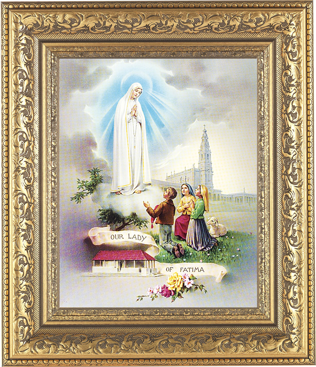 Our Lady of Fatima 8x10 Framed Print Under Glass