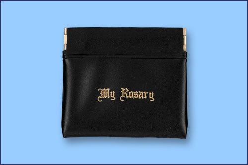 Small Black My Rosary, Rosary Case