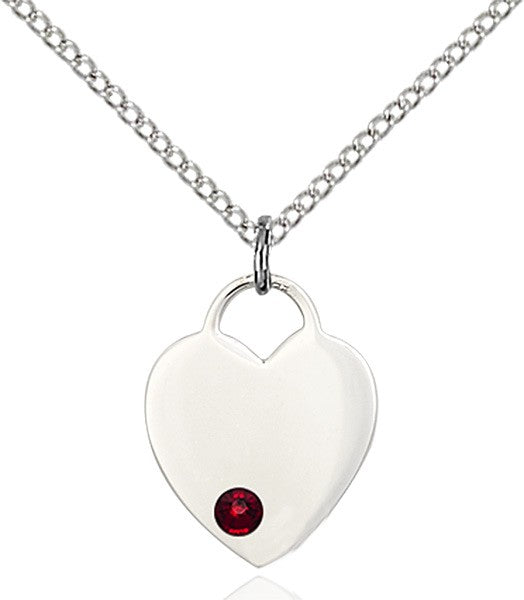 Small Heart Shaped Pendant with Birthstone Options