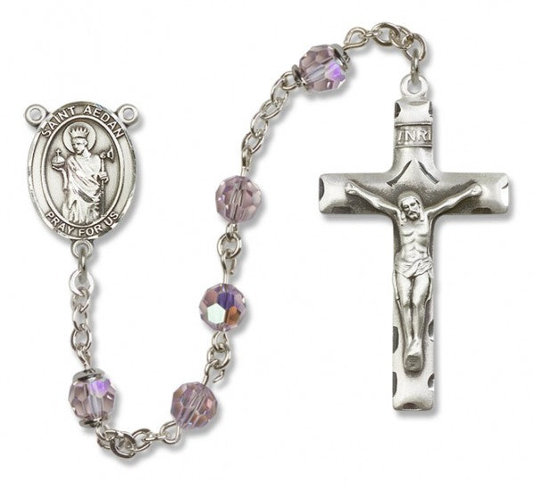St. Aedan of Ferns Rosary Our Lady of Mercy Sterling Silver Heirloom Rosary Squared Crucifix