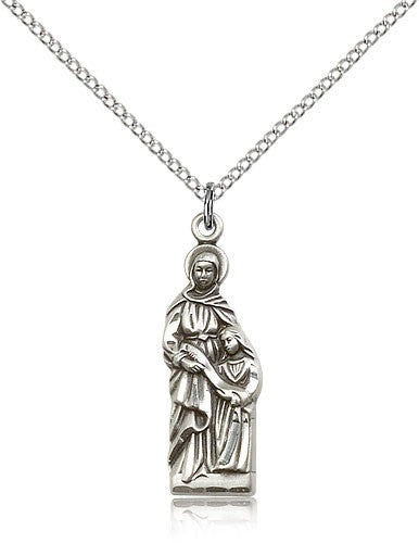 St. Ann Medal - Patron Saint of Mothers & Grandmothers | Sterling Silver
