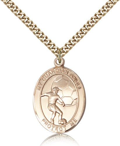 Guardian Angel Soccer Patron Saint Medal