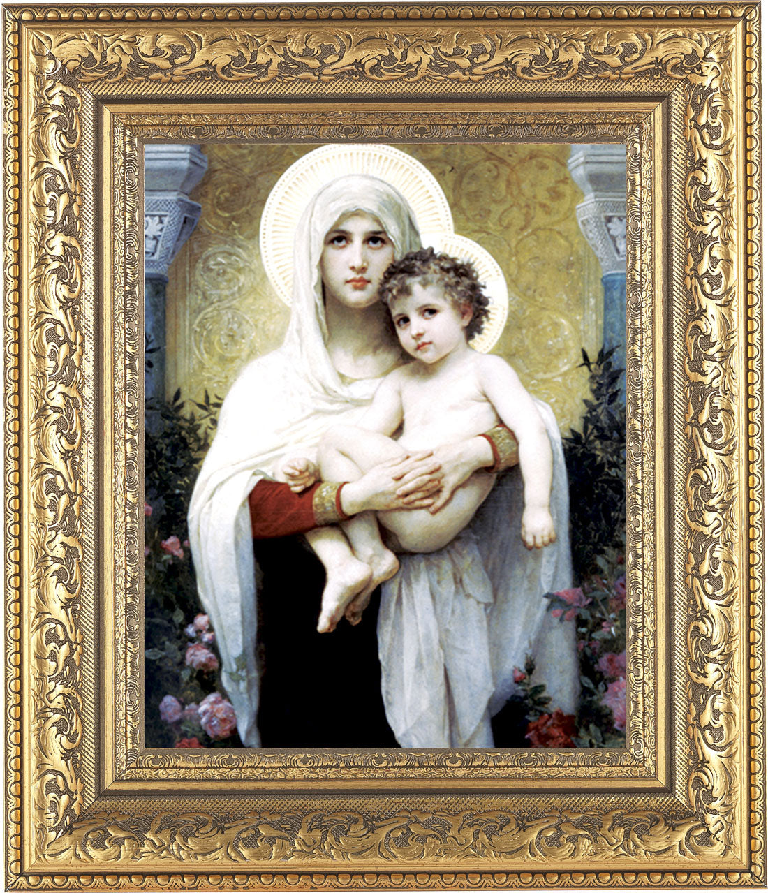 Madonna and Child with Halos 8x10 Framed Print Under Glass