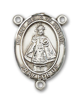Infant of Prague Rosary Centerpiece Sterling Silver or Pewter