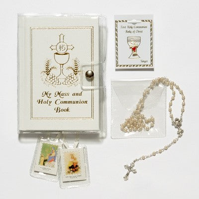 First Communion Gift Set with Mass Book for Girls