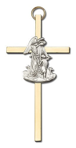 Guardian Angel 4" Wall Cross