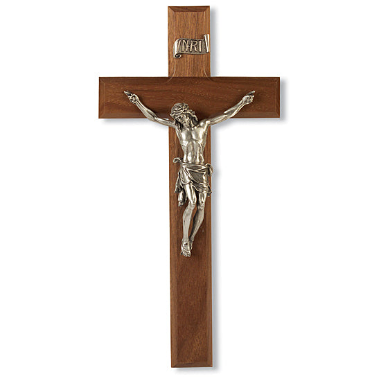 Natural Cherry Wall Crucifix - 11 inch