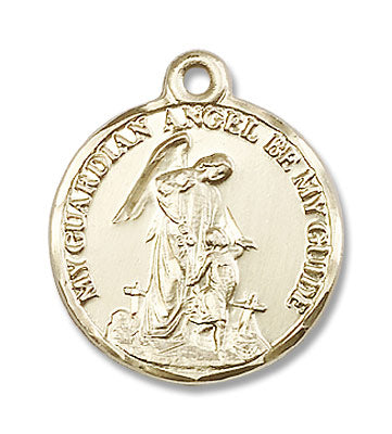 Round Guardian Angel Be My Guide Medal