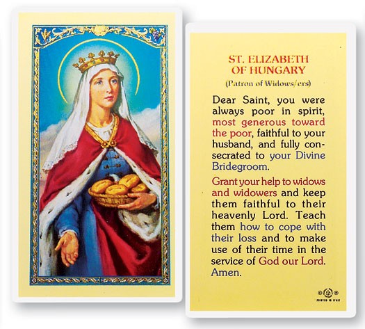 St. Elizabeth of Hungary Laminated Prayer Card