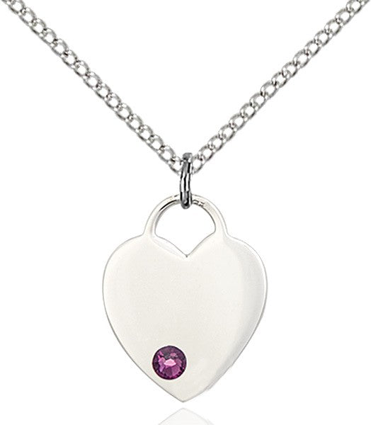 Small Heart Shaped Pendant with Birthstone Options