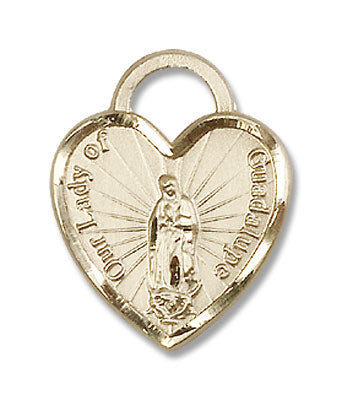 Our Lady of Guadalupe Heart Shaped Quinceañera Medal