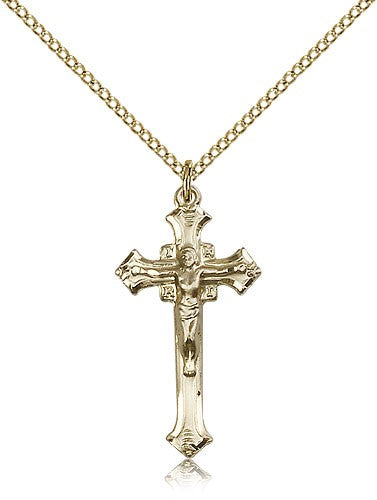 INRI Flared Tip Crucifix Medal