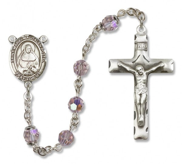 Marie Magdalen Postel Rosary Our Lady of Mercy Sterling Silver Heirloom Rosary Squared Crucifix