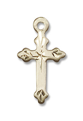 Beautiful Etched Tip Cross Necklace