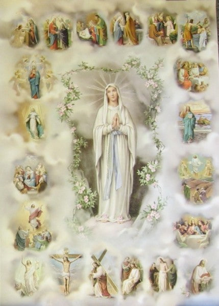 20 Mysteries of the Rosary Large Poster
