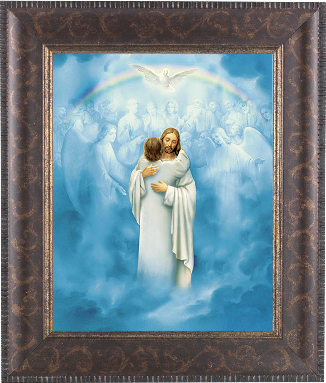 Jesus' Embrace at Heaven's Gate 8x10 Framed Print Under Glass