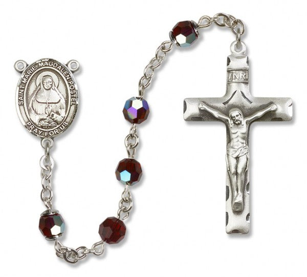 Marie Magdalen Postel Rosary Our Lady of Mercy Sterling Silver Heirloom Rosary Squared Crucifix
