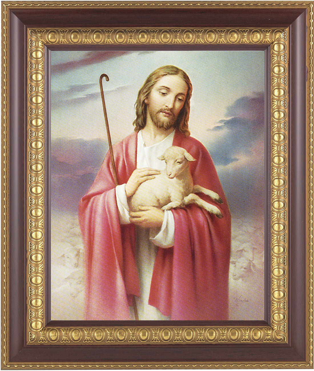 Jesus the Good Shepherd 8x10 Framed Print Under Glass