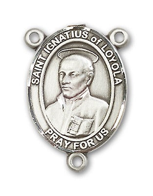 St. Ignatius of Loyola Rosary Centerpiece Sterling Silver or Pewter