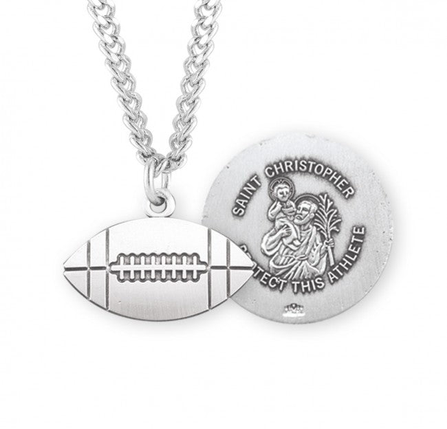 St. Christopher Football Sterling Silver Medal