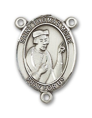 St. Thomas More Rosary Centerpiece Sterling Silver or Pewter