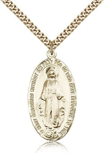 Classic Oval Miraculous Medal for Men