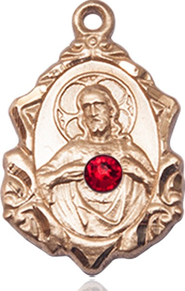 Fancy Edge Scapular Pendant with Birthstone Options