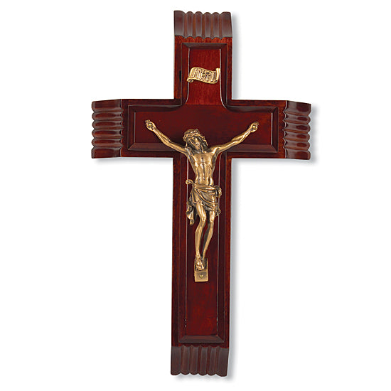 Dark Cherry Sick Call Crucifix Set - 10 inch